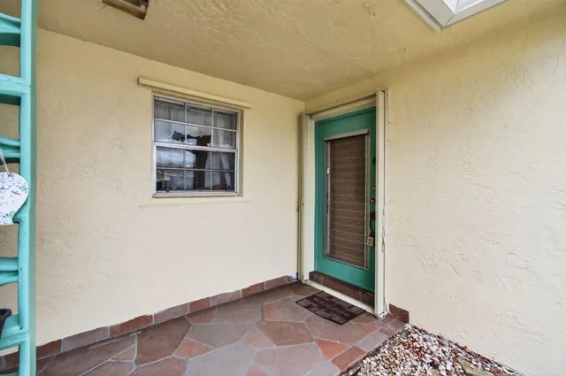 a view of an front door