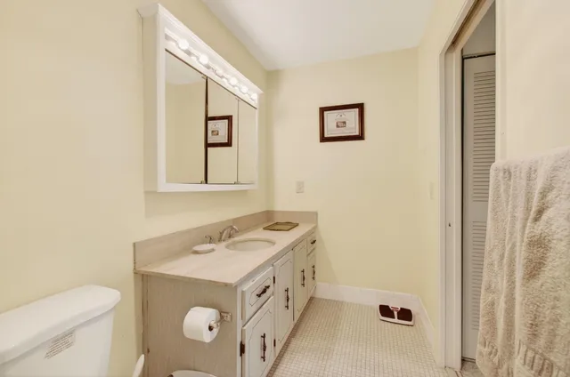 a bathroom with a sink and a toilet