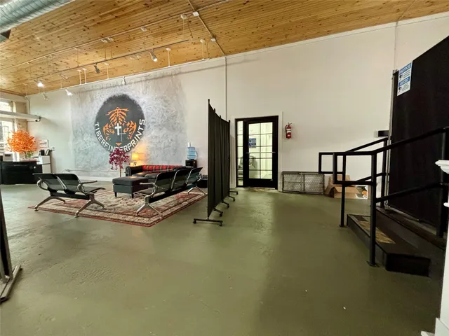 a room with gym equipment