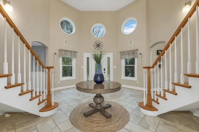 a front view of a house with window