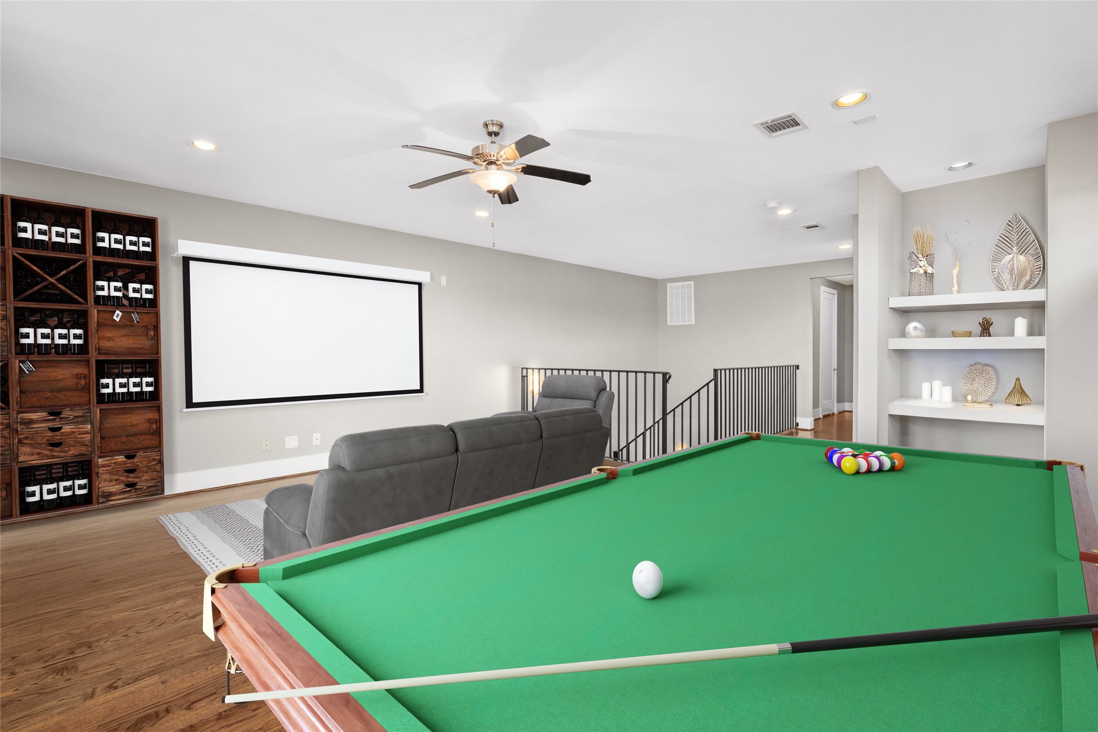 1605 Knox Street, Unit B Houston, TX 77007 - Photo 23 of 28 a room with pool table and windows