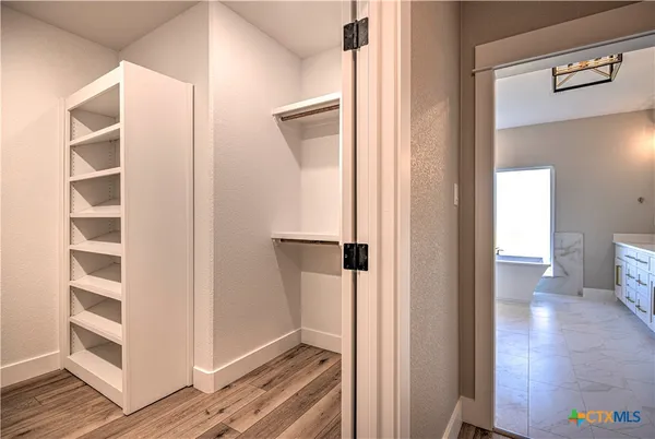 a view of closet area