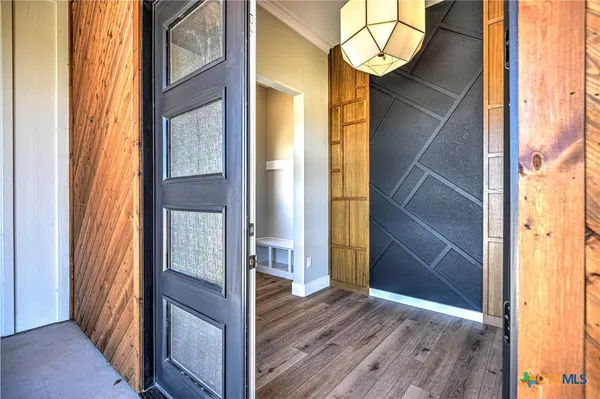 a view of an entryway of a house