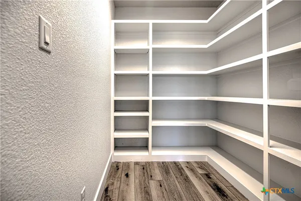 a view of a room with shelf
