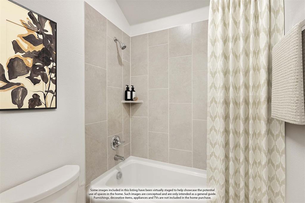 4541 Norcross Lane Crowley, TX 76036 - Photo 20 of 20 a bathroom with a shower curtain