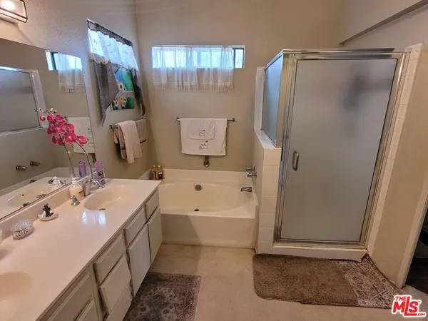 a bathroom with a tub
