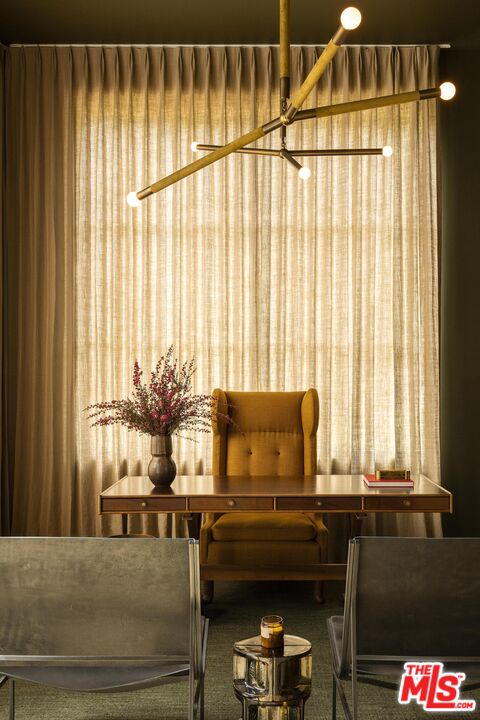 3274 Oakdell Road Studio City, CA 91604 - Photo 12 of 22 a living room filled with furniture and a chandelier