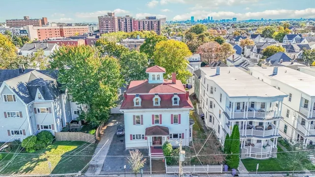 a view of a city with tall buildings