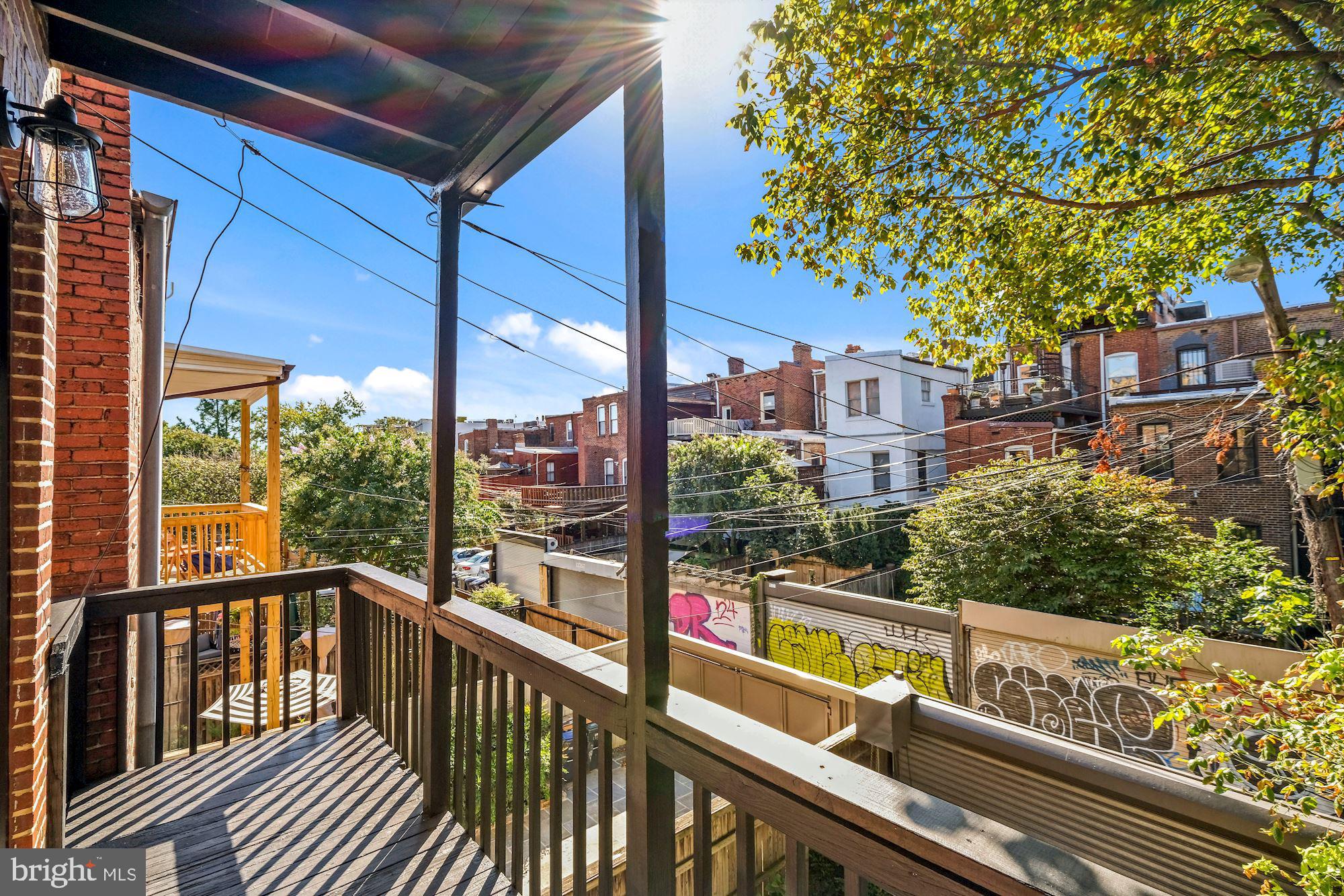 1342 Wallach Place Northwest Washington, DC 20009 - Photo 20 of 36 Balcony Off Of 3rd Bedroom