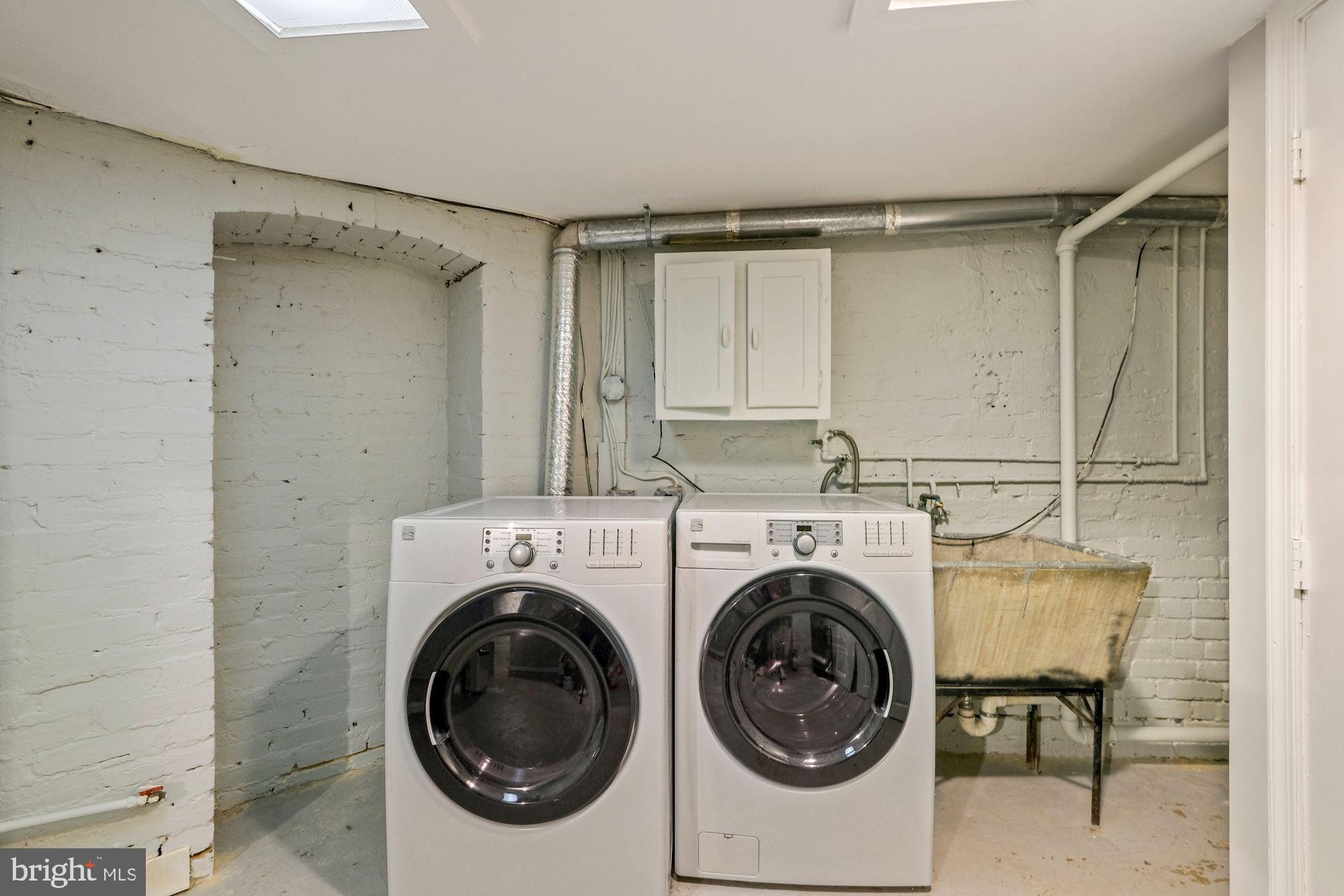 1342 Wallach Place Northwest Washington, DC 20009 - Photo 23 of 36 Lower Level Utility Space With Washer Dryer