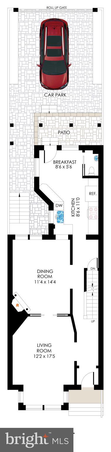 1342 Wallach Place Northwest Washington, DC 20009 - Photo 34 of 36 Main Level Floor Plan
