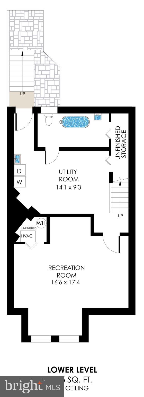 1342 Wallach Place Northwest Washington, DC 20009 - Photo 36 of 36 Lower Level Floor Plan