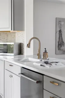 a close view of sink and tap