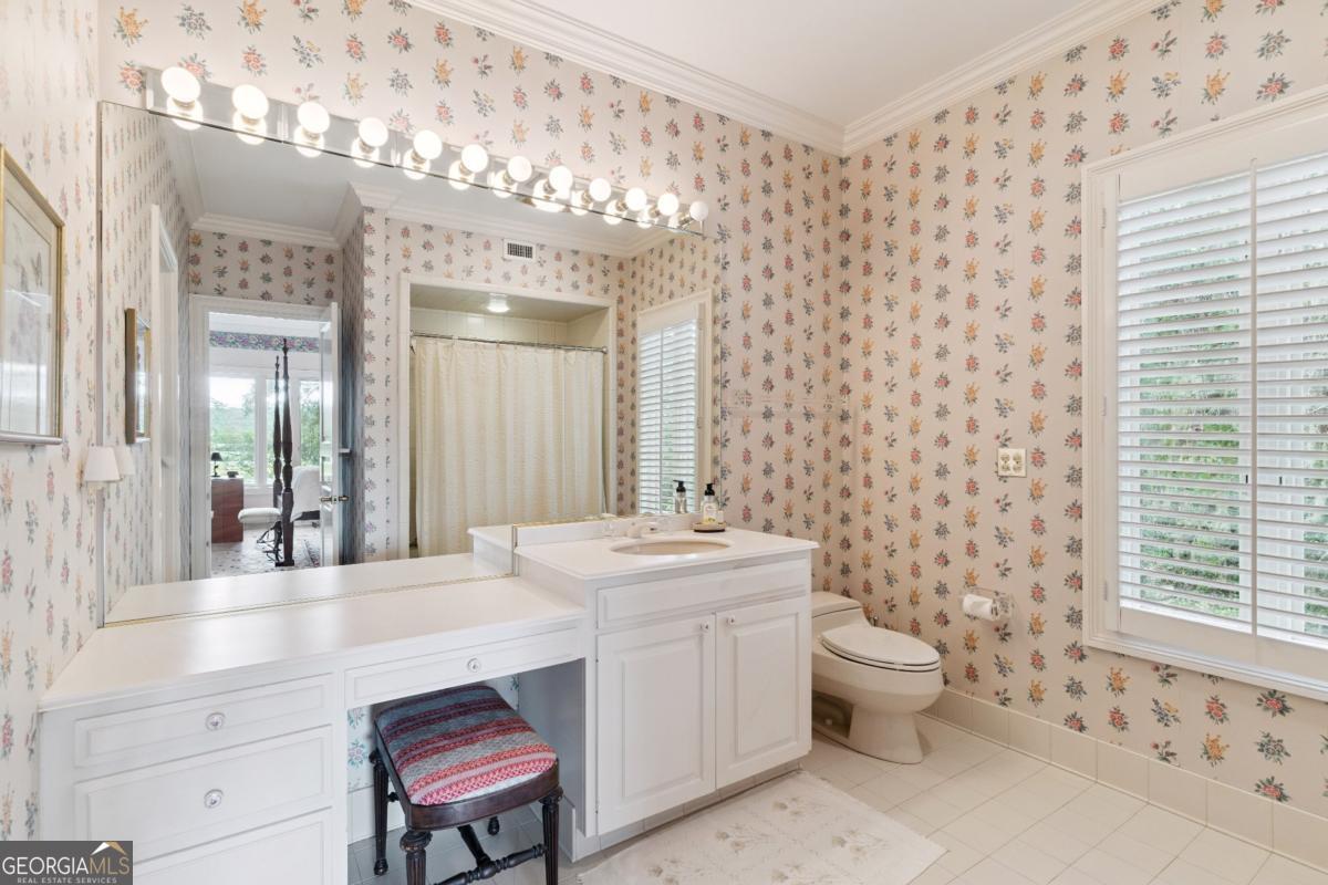 160 Hampton Point Drive St. Simons Island, GA 31522 - Photo 26 of 59 a bathroom with a sink a toilet and mirror