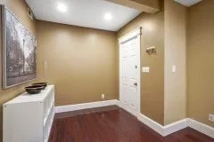 a view of a storage & utility room with a window