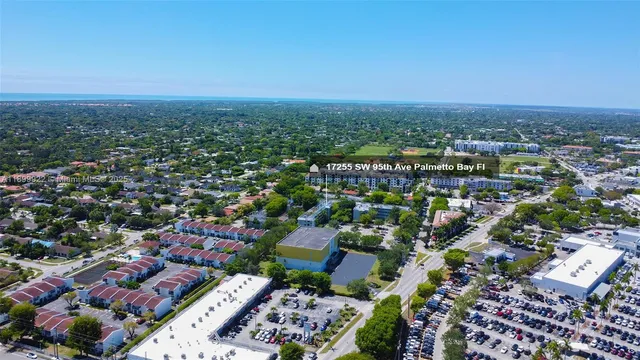 an aerial view of a city
