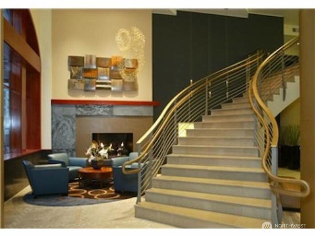 2033 2nd Avenue, Unit 1608 Seattle, WA 98121 - Photo 11 of 33 a view of entryway and hall with wooden floor