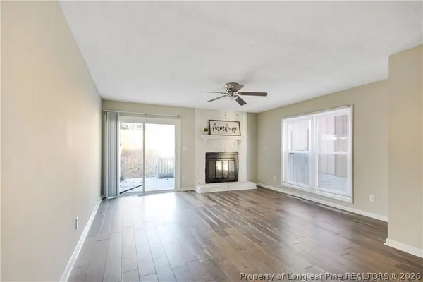 a view of livingroom with hardwood floor and window
