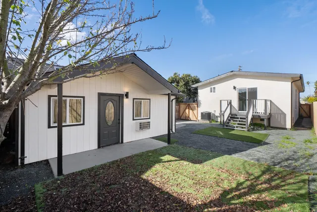 a view of a two door and a window