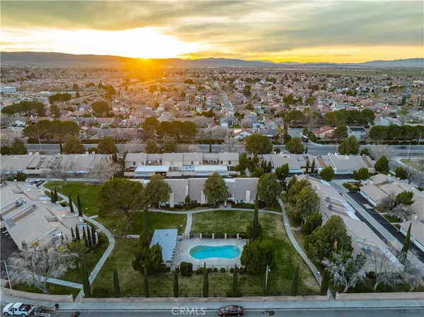 an aerial view of a city