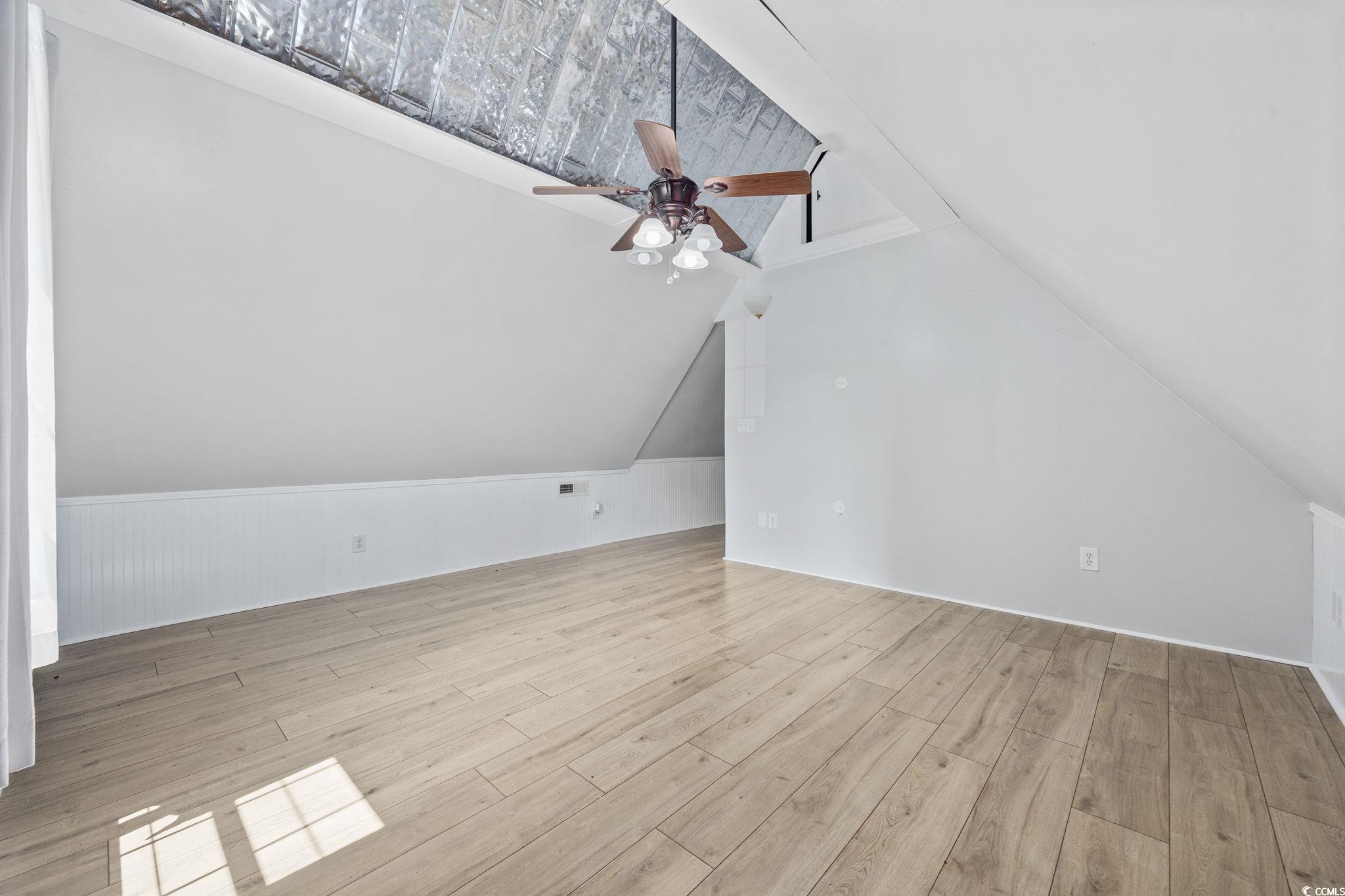 118 Sly Fox Trail Myrtle Beach, SC 29588 - Photo 28 of 40 Additional living space with light wood-style floors, lofted ceiling, and ceiling fan