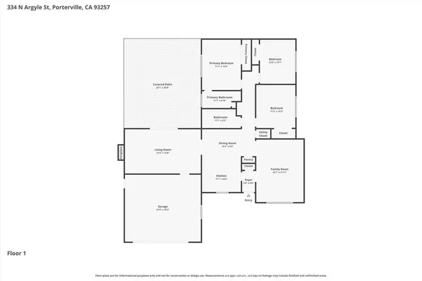 $320,000 | 334 North Argyle Street, Porterville, CA 93257