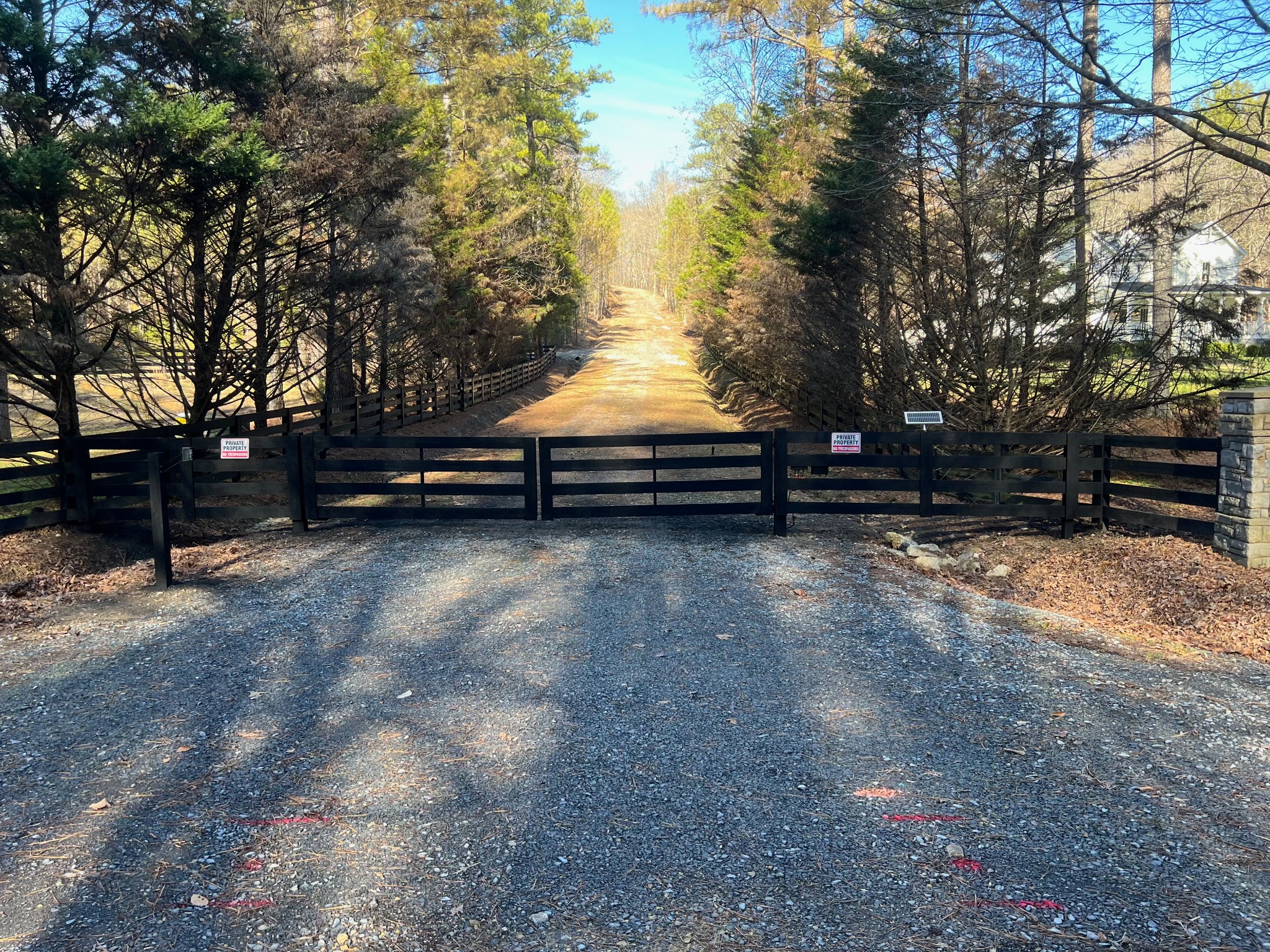 5436 Parker Branch Road Franklin, TN 37064 - Photo 3 of 18 a yard with wooden fence and trees