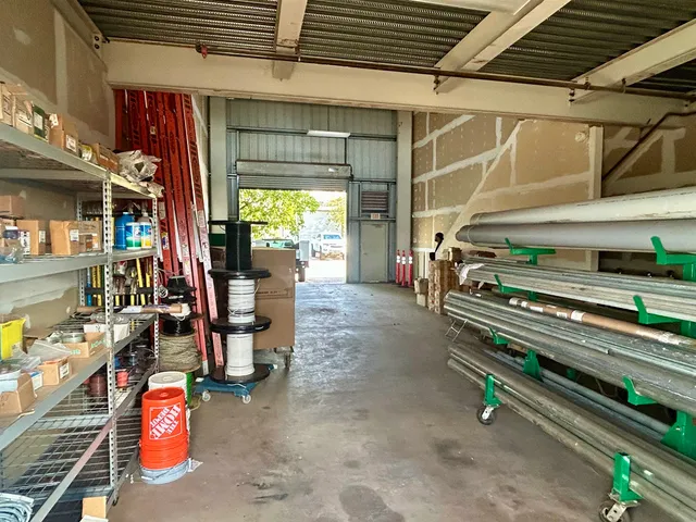 a room with gym equipment