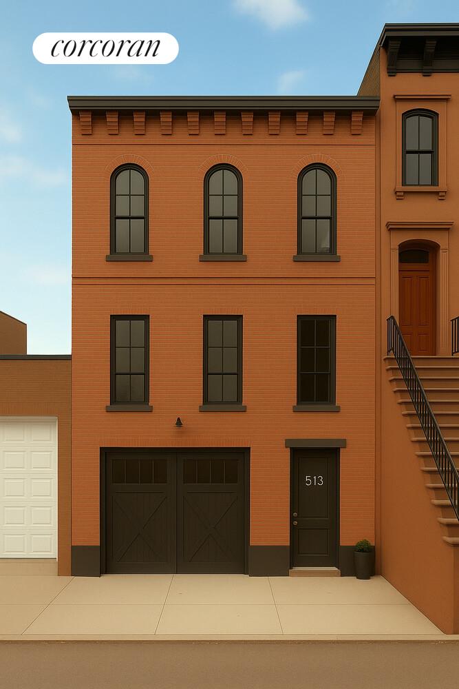 a front view of a building