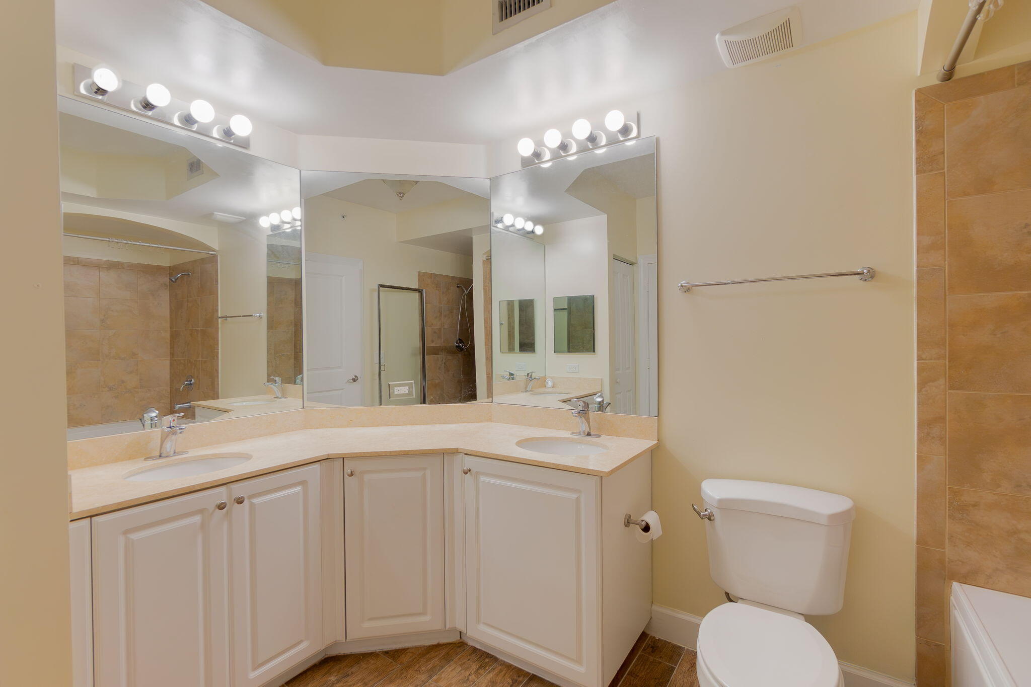 1690 Renaissance Commons Boulevard, Unit 1201 Boynton Beach, FL 33426 - Photo 14 of 30 En suite double sink master bathroom
