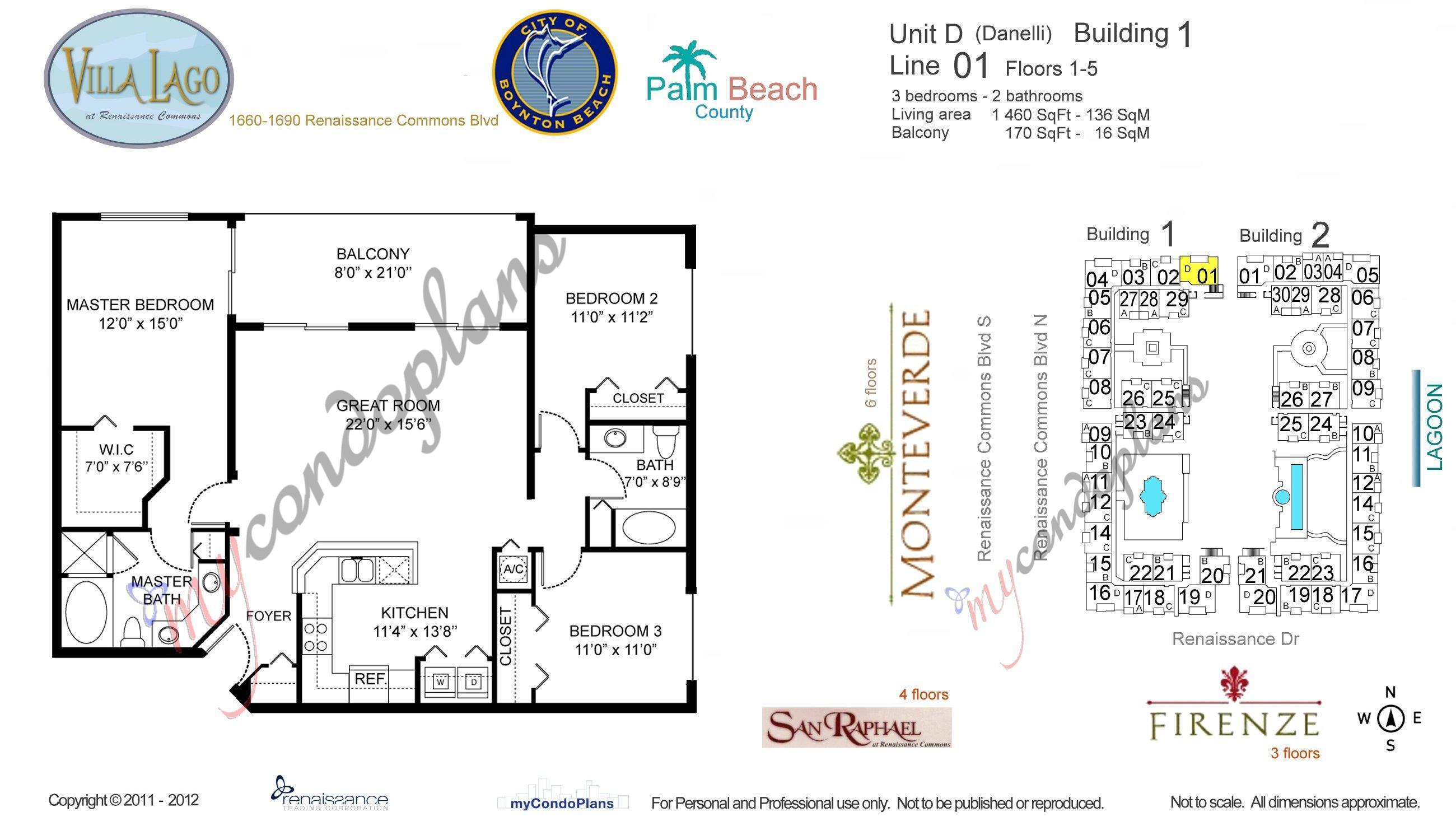1690 Renaissance Commons Boulevard, Unit 1201 Boynton Beach, FL 33426 - Photo 30 of 30 Floor Plan_1690 Renaissance Commons_1201