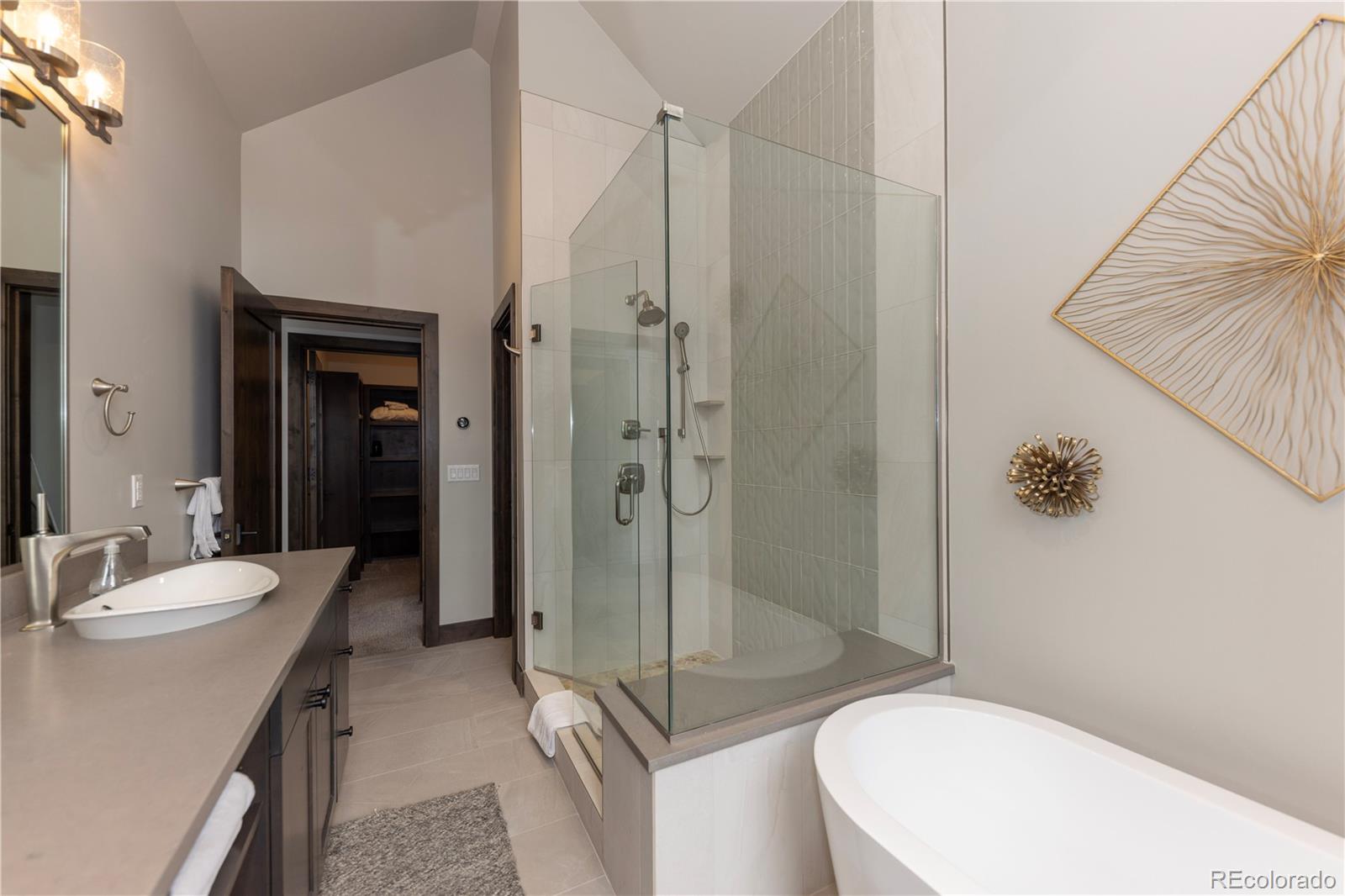 92 Cucumber Creek Road Breckenridge, CO 80424 - Photo 20 of 37 a bathroom with a shower and mirror