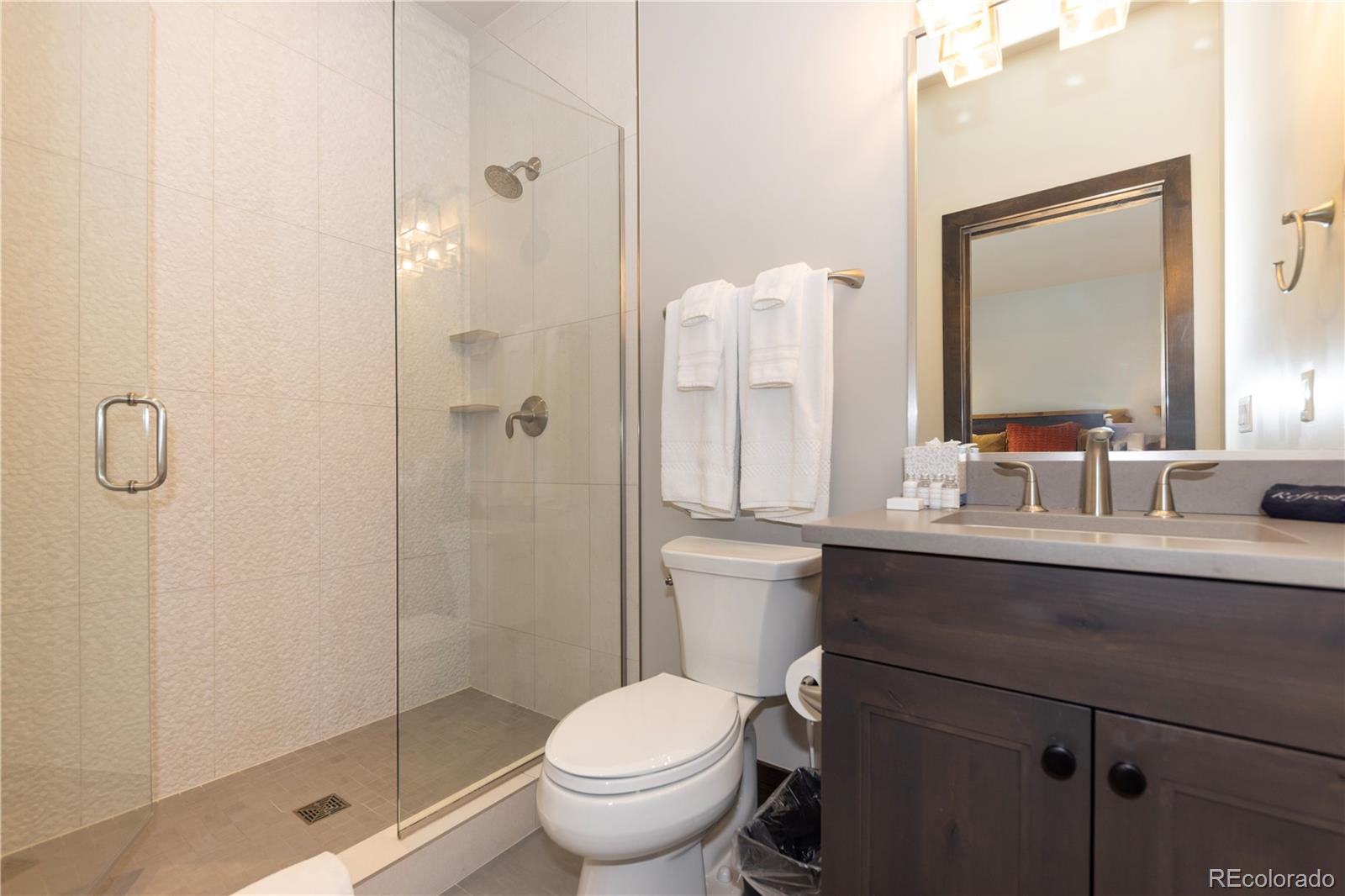 92 Cucumber Creek Road Breckenridge, CO 80424 - Photo 25 of 37 a bathroom with a sink toilet and shower
