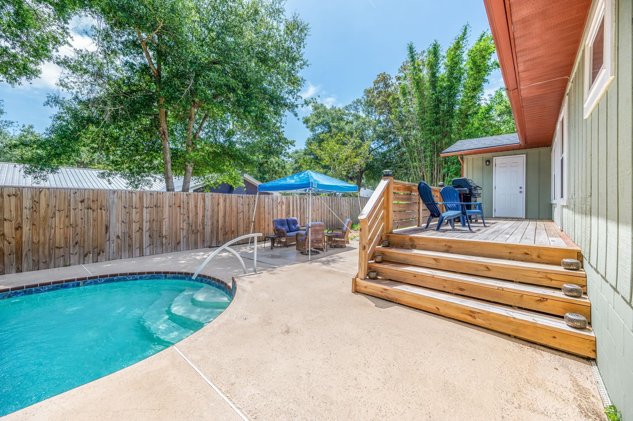 507 Gentian Road St. Augustine, FL 32086 - Photo 22 of 82 a view of backyard with swimming pool and furniture