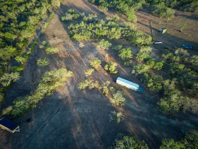 a big house with a big yard and large trees