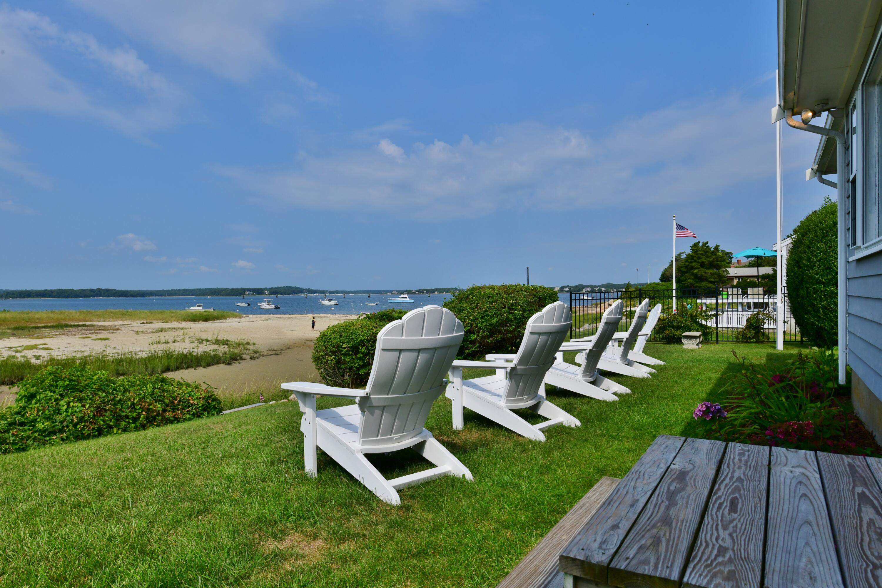 5 Spindrift Lane, Unit WINTER Buzzards Bay, MA 02532 - Photo 7 of 34 a view of a chairs and table on the garden