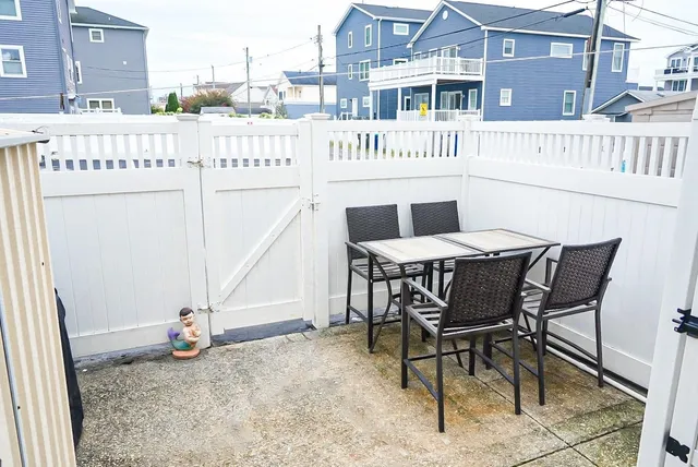 a view of a dinning table and chairs