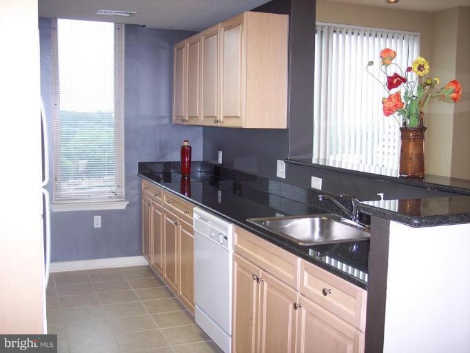 2726 Gallows Road, Unit 1416 Vienna, VA 22180 - Photo 6 of 22 a kitchen with granite countertop a sink stove and cabinets