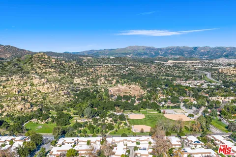 a view of city and mountain