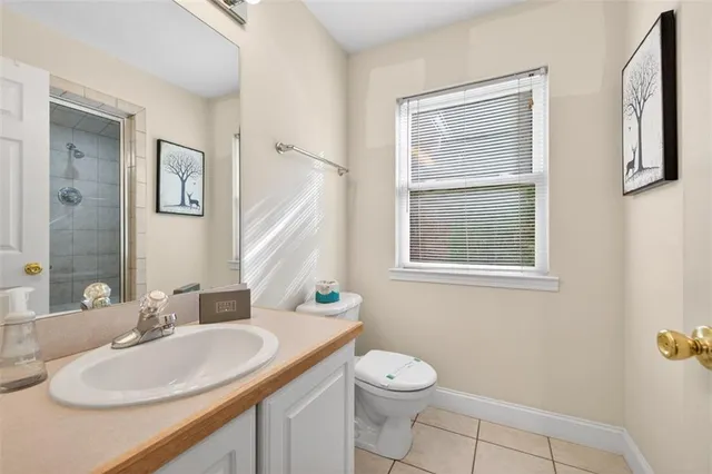 an aerial view of residential house with outdoor space