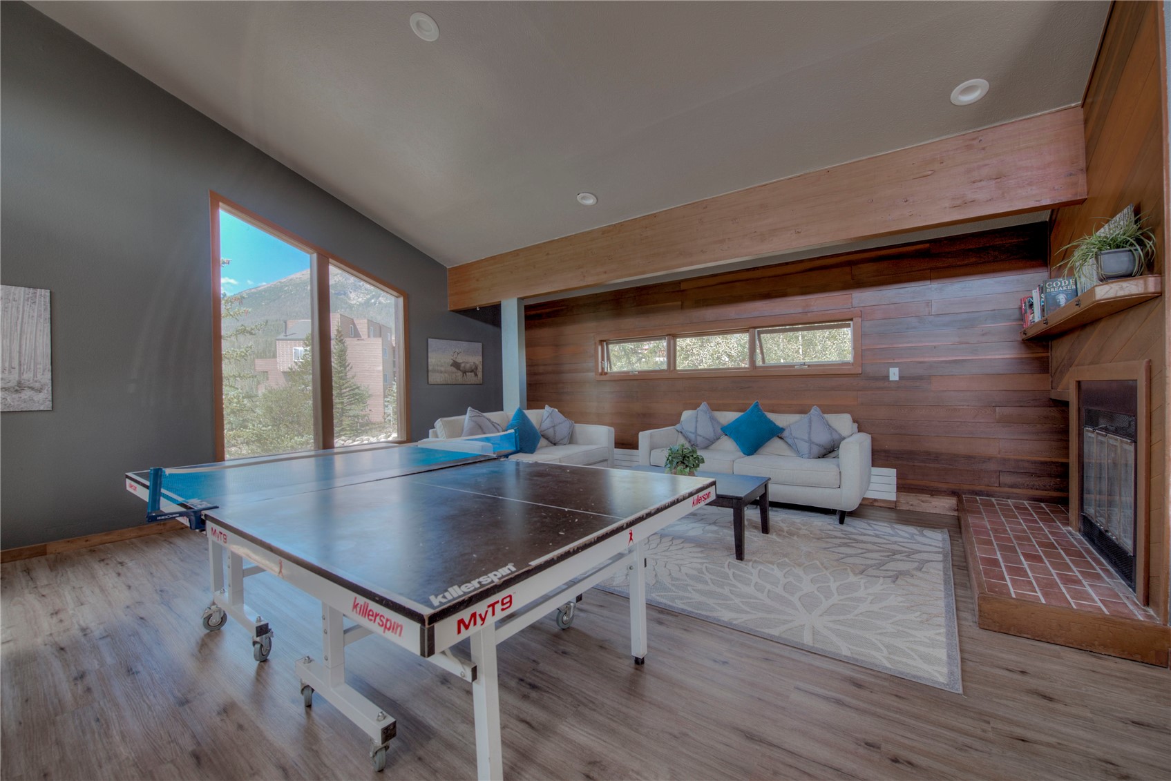 94300 Ryan Gulch Road, Unit 301 Silverthorne, CO 80498 - Photo 31 of 35 a living room with pool table and a potted plant