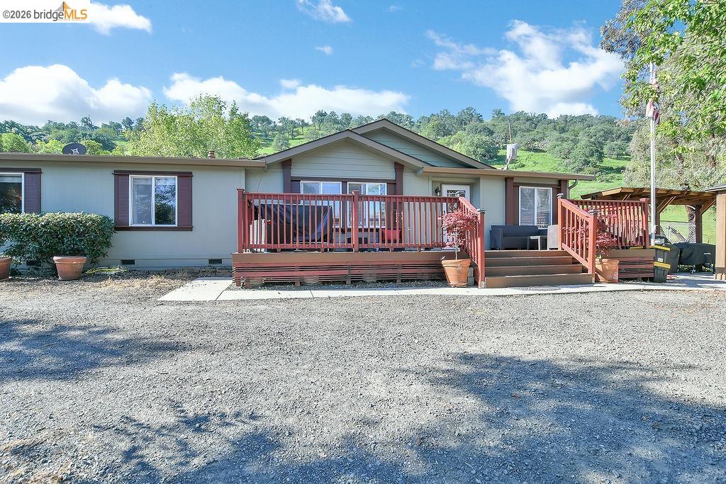 4229 Briones Valley Road Brentwood, CA 94513 - Photo 11 of 37 View of front of property featuring crawl space and a deck