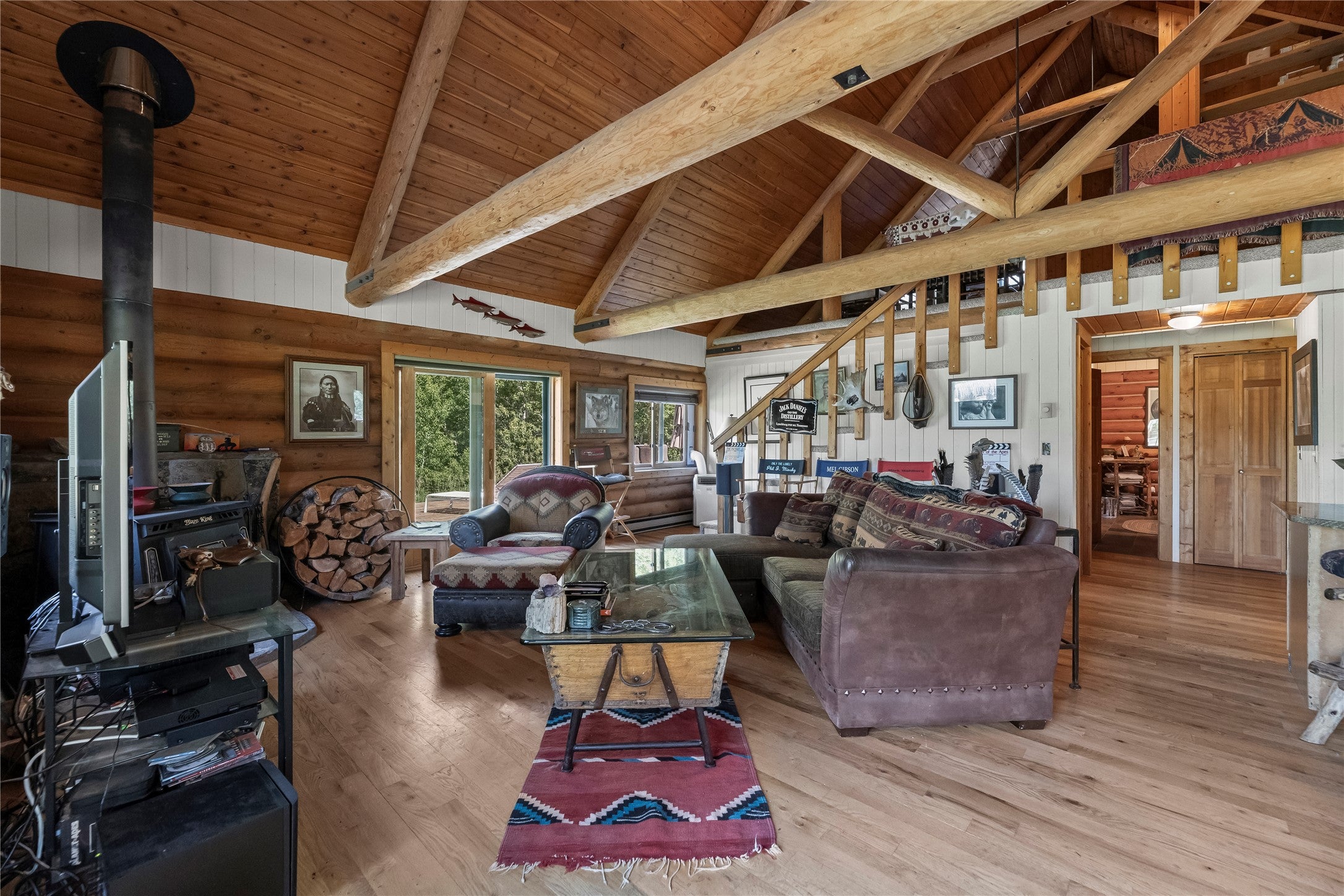 380 West Boulder Road McLeod, MT 59052 - Photo 11 of 77 Living area featuring a wood stove