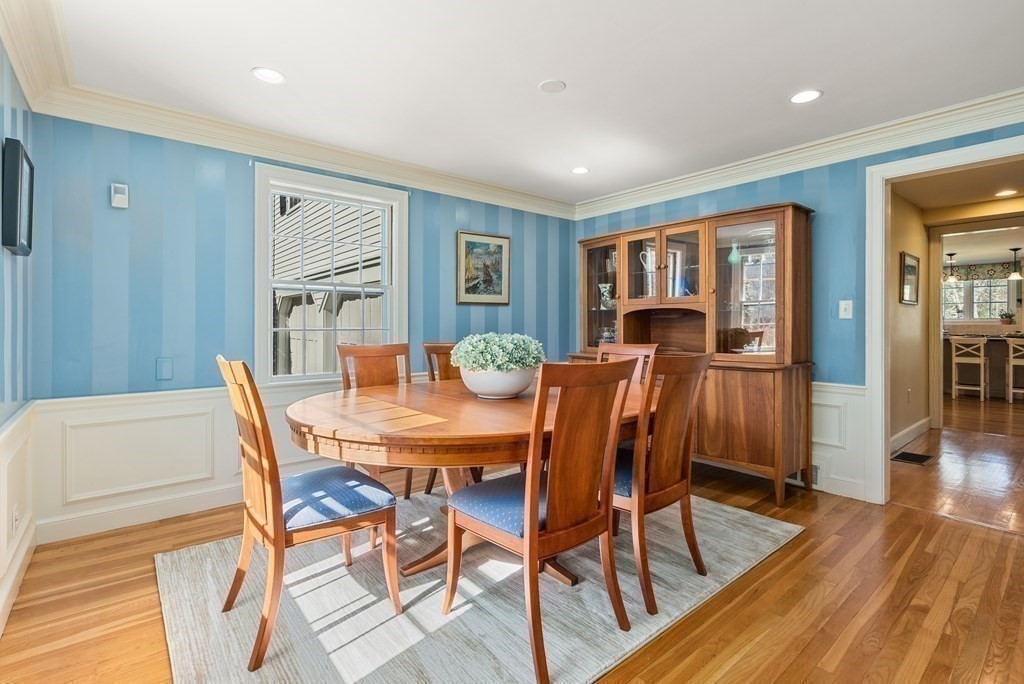 10 Meadowbrook Road Wellesley, MA 02481 - Photo 12 of 40 a view of a dining room with furniture and wooden floor