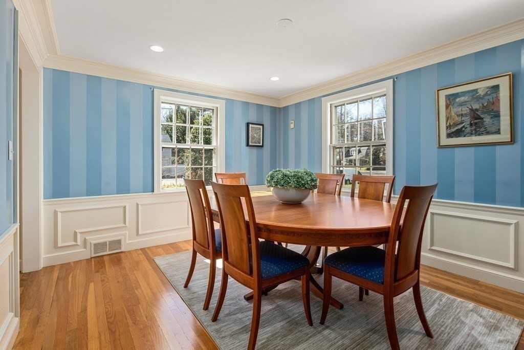 10 Meadowbrook Road Wellesley, MA 02481 - Photo 13 of 40 a view of a dining room with furniture window and wooden floor