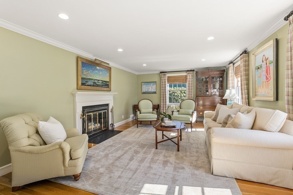 10 Meadowbrook Road Wellesley, MA 02481 - Photo 14 of 40 a living room with furniture a window and a fireplace