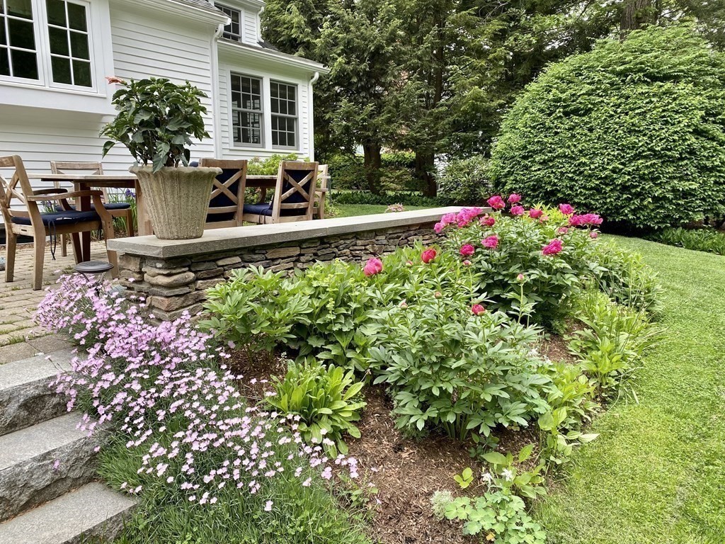 10 Meadowbrook Road Wellesley, MA 02481 - Photo 32 of 40 a view of flower garden in front of house