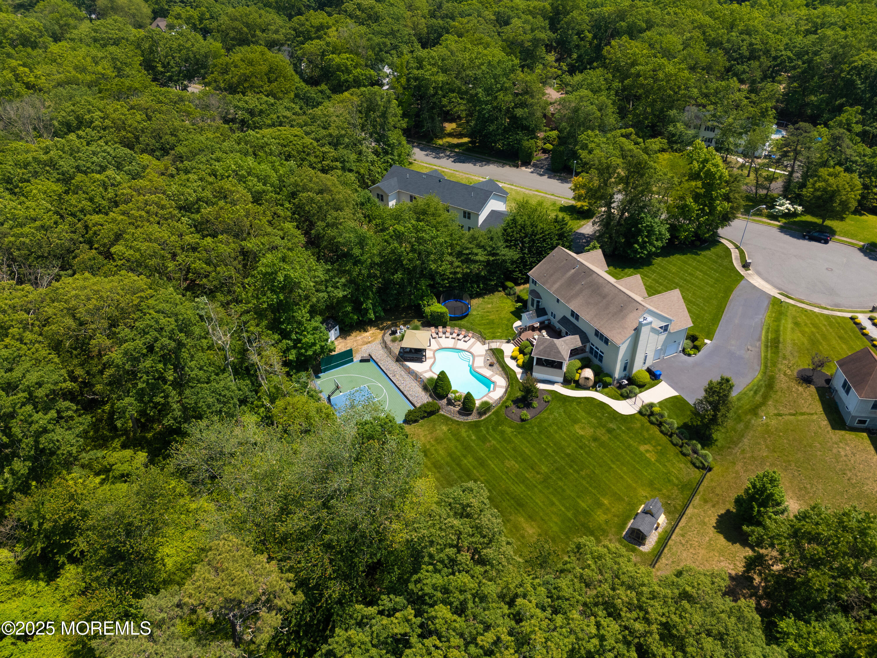 529 Woodview Road Toms River, NJ 08755 - Photo 81 of 85 an aerial view of a house with yard swimming pool and outdoor seating