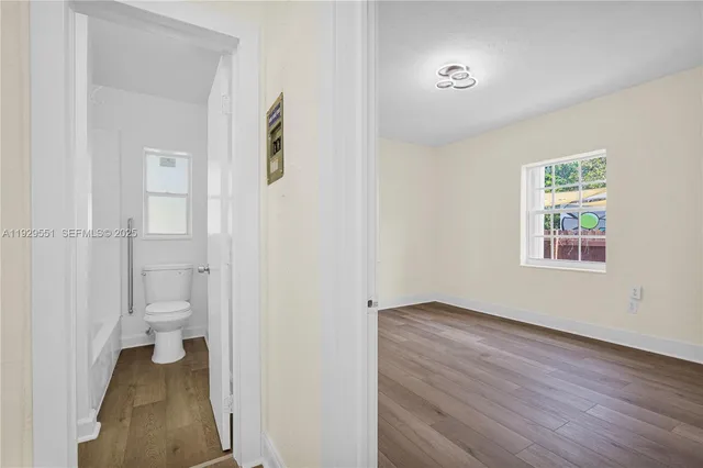 wooden floor in a room