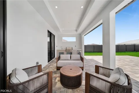 a view of outdoor space with seating